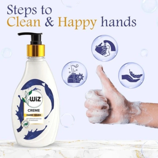 Wiz Creme Handwash 450ml Dispenser Bottle (Pack of 4)