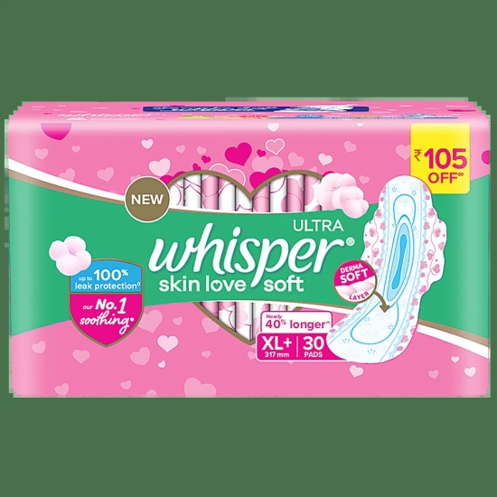 Whisper Ultra Soft Xl+, 30 Pcs