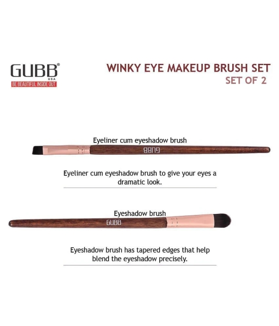 Gubb Winky Eye Kit Set Of 2 (Eyeliner & Eyeshadow Brush) Synthetic Eye Shadow Brush,Fine Point Eyeliner Brush True 32 g