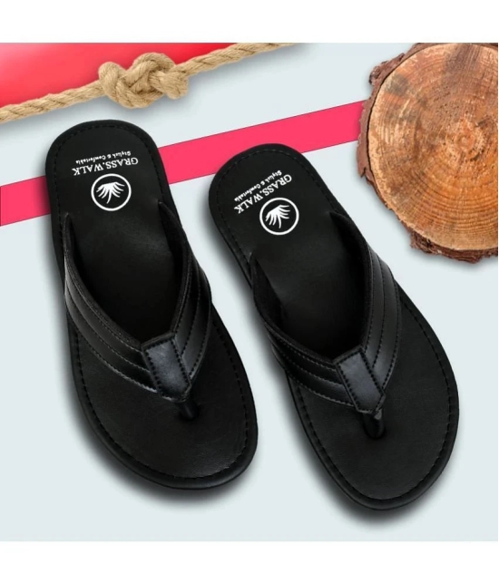 GRASS WALK Black Mens Daily Slipper - None