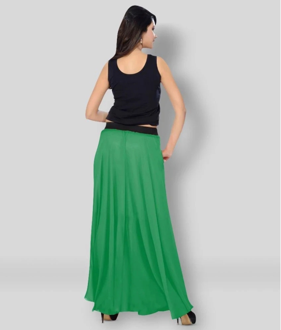 Sttoffa - Green Georgette Womens A-Line Skirt ( Pack of 1 ) - 44