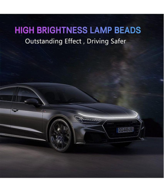 GEEO NEW - Car Hood Light Strip Through-type Auto Modified Headlight Cuttable Decorative Lamp Car Daytime Running Lights