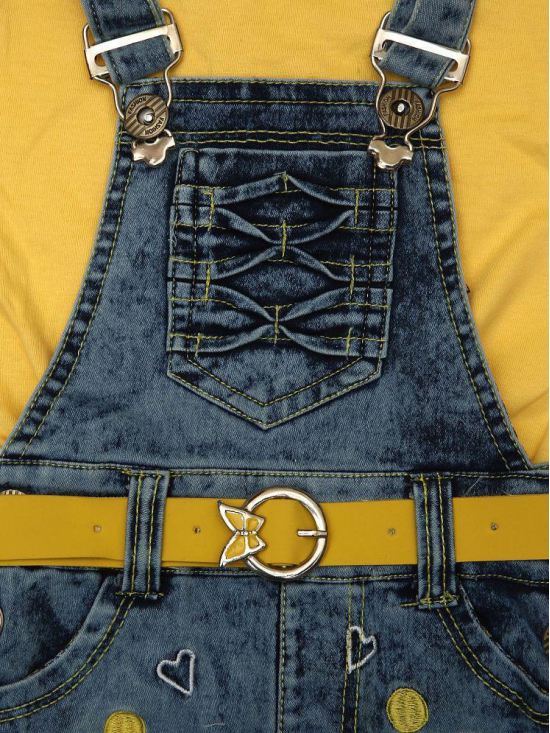 Zadmus - Yellow Denim Girls Dungarees ( ) - None