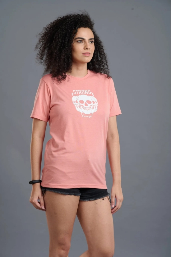 Skull with Strong Printed Oversized T-Shirt for Women S