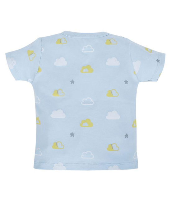 My Milestones T-shirt Half Sleeves Boys Baby Blue Cloud / Baby Blue -2Pc Pack - 0-3 M - None