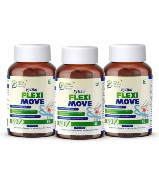 Fytika Flexi Move| Glucosamine, Rosehip Powder extract- (Pack of 3)