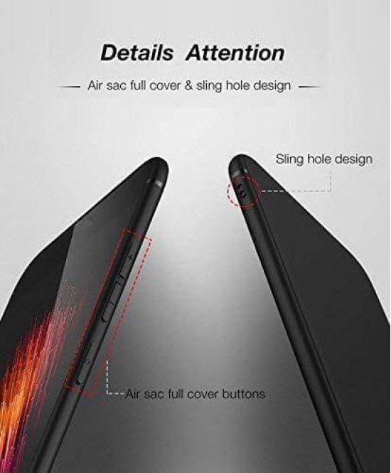Winble OnePlus 5 Back Cover Case Soft Flexible (Black)