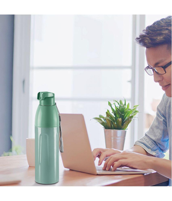 Milton Kool Convex 900 Insulated Inner Pet Water Bottle, 700 ml, Light Green | Easy To Carry | Leak Proof | School | Office | Gym | Hiking | Treking | Travel Bottle - Green