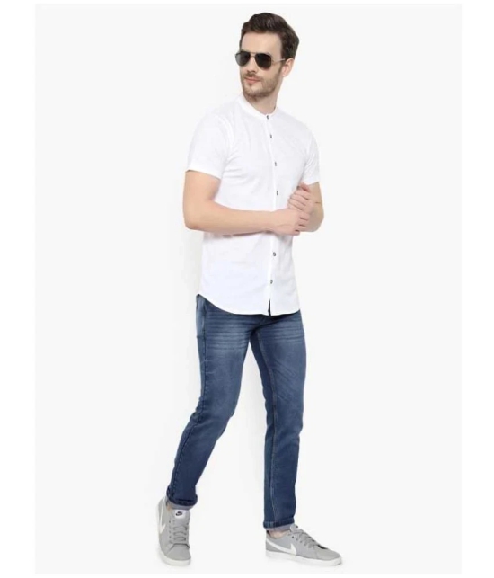 Glito Cotton Blend White Shirt Single - None