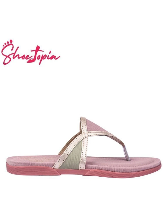 Shoetopia Pink Womens Flats - None