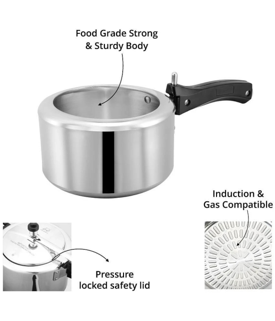 LEORON 3 L Aluminium InnerLid Pressure Cooker With Induction Base