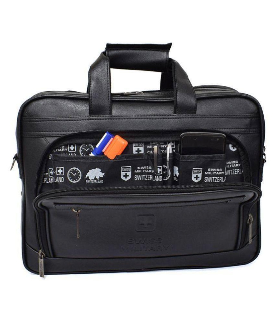 Swiss Military PLB1 Black P.U. Office Bag