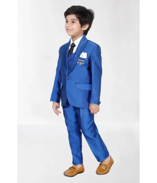 DKGF Fashion - Royal Blue Polyester Boys Suit ( Pack of 1 ) - None