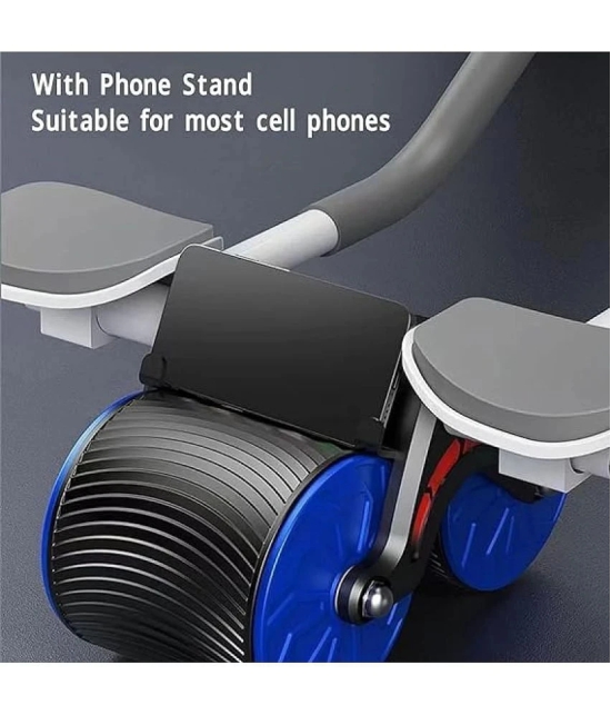 New Ab Roller Wheel, Automatic Rebound 2 In 1 For Abs Workout, Abdominal Fitness Wheel For Men Women, Dynamic Core Trainer Plank Exercise Wheels With Phone Stand For Home Gym Fitness (Blue) 