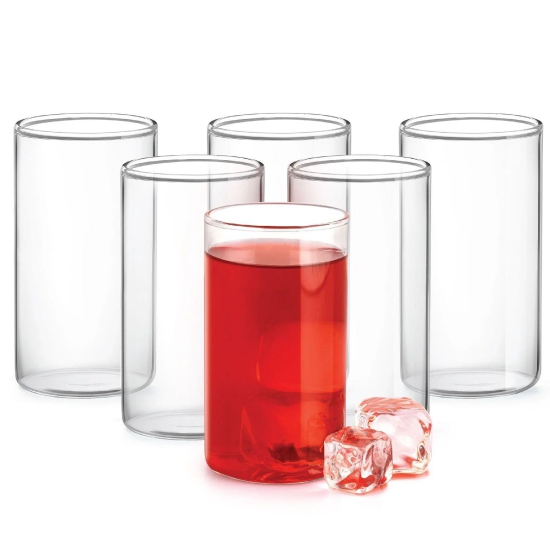 Roma Borosilicate Glass Tumblers, Set of 6 Clear 350ml