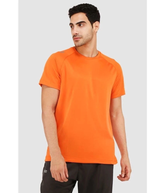 Dida Orange Polyester Regular Fit Mens Sports T-Shirt ( Pack of 1 ) - None