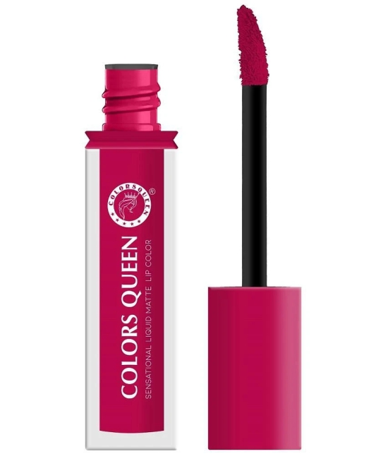 Colors Queen Sensational Liquid Matte Lipstick 7g, Hot Pink (Shade -15)