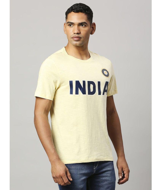 FanCode - Yellow Cotton Regular Fit Men's Sports T-Shirt ( Pack of 1 ) - None