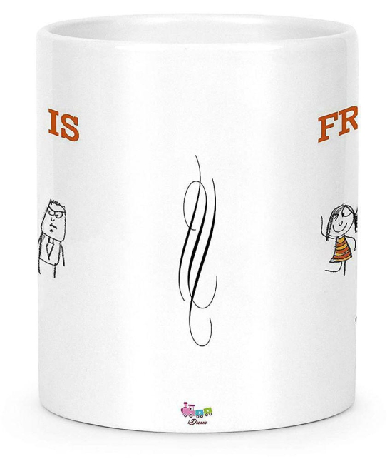 Idream Quote Printed Ceramic Coffee Mug 1 Pcs 330 mL - White