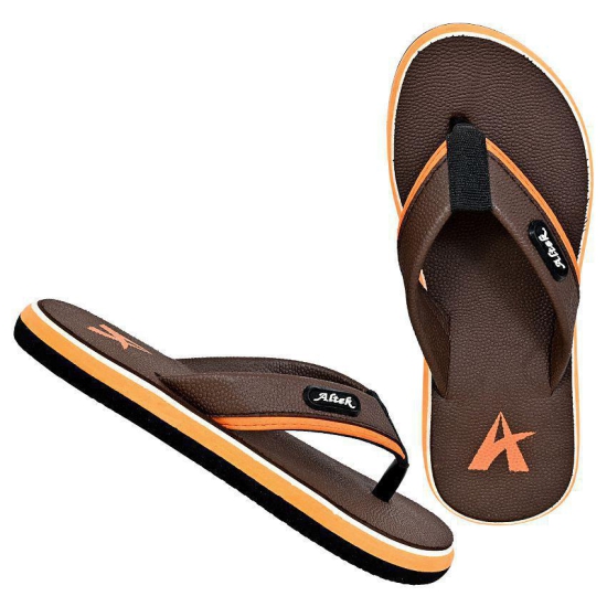 Altek - Brown Mens Thong Flip Flop - None