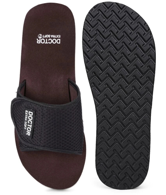 DOCTOR EXTRA SOFT - Brown Mens Slide Flip Flop - None