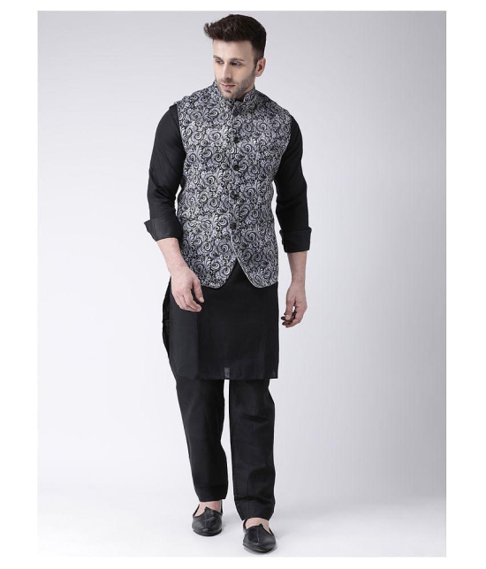 Hangup Grey Cotton Blend Nehru Jacket - None