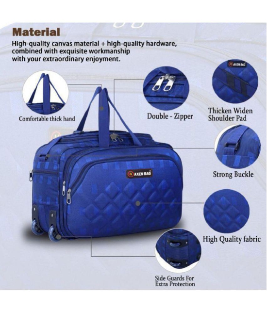 AXEN BAGS - Blue Polyester Duffle Trolley - Onesize