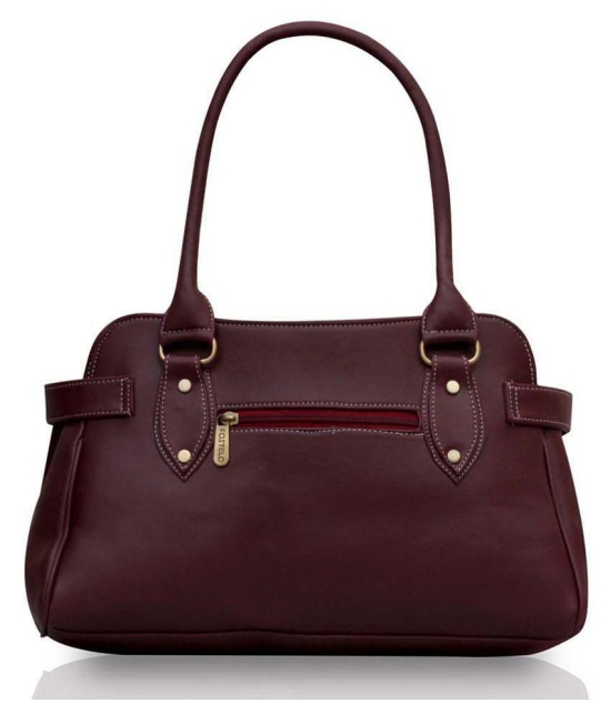 Fostelo -   Maroon Faux Leather Shoulder Bag - Maroon