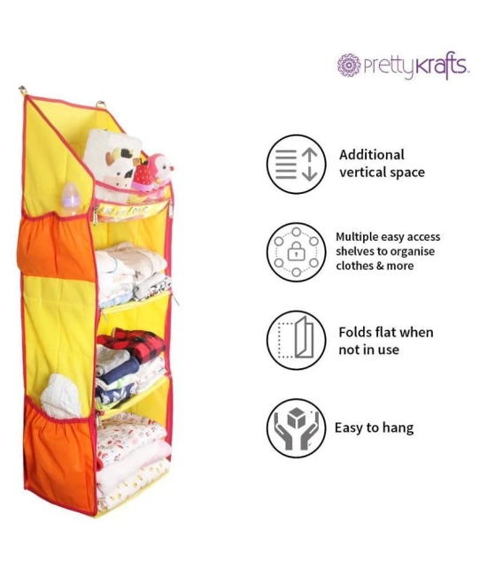 PrettyKrafts Fun Hanging Rack with Folding Wall Hanging Shelves,