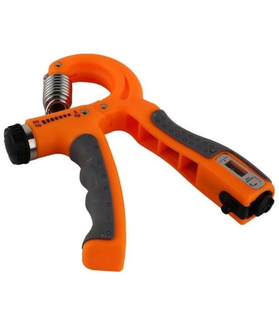 Hand Grip Strength Trainer with Counter, Hand Grip Strengthener with Counter, Adjustable Resistance Non-Slip Gripper, Perfect for Athletes & Hand Exercising (Orange) Pack of 1Pack of 1 - Ora