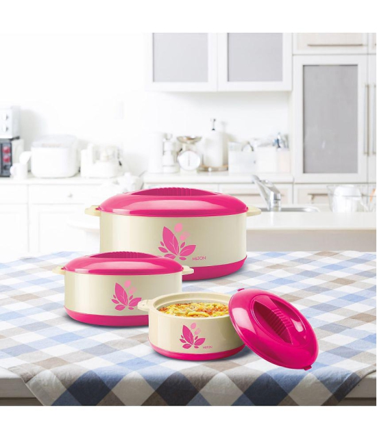 Milton New Orchid Jr. Inner Steel Casserole Gift Set of 3, Pink - Pink