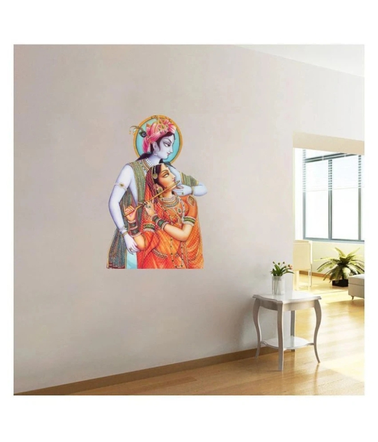 Decor Villa Radha Krishna Religious & Inspirational Sticker ( 38 x 58 cms )