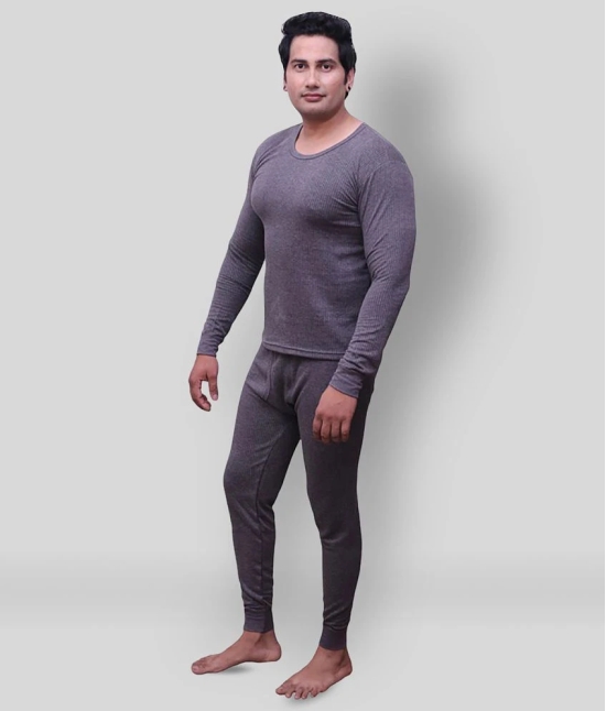 Selfcare - Grey Cotton Mens Thermal Sets ( Pack of 1 ) - XL