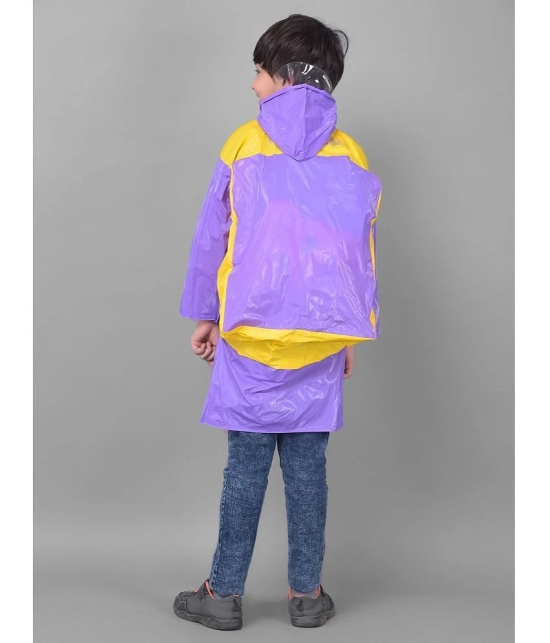 Dollar Rainguard Kids Full Sleeve Solid Long Raincoat With Adjustable Hood and Pocket - None