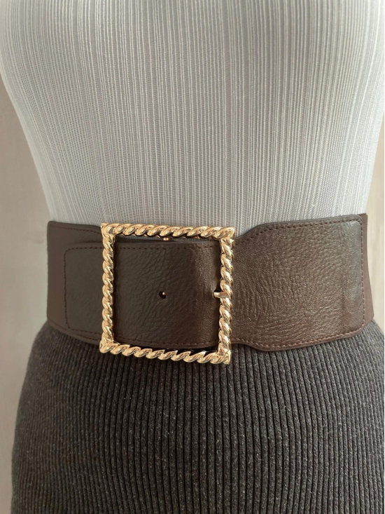 Runway Wrap Belt-Dark Brown