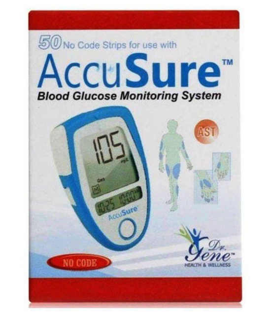 Accusure 50 Glucometer Strips Pack Only Expiry March 2024