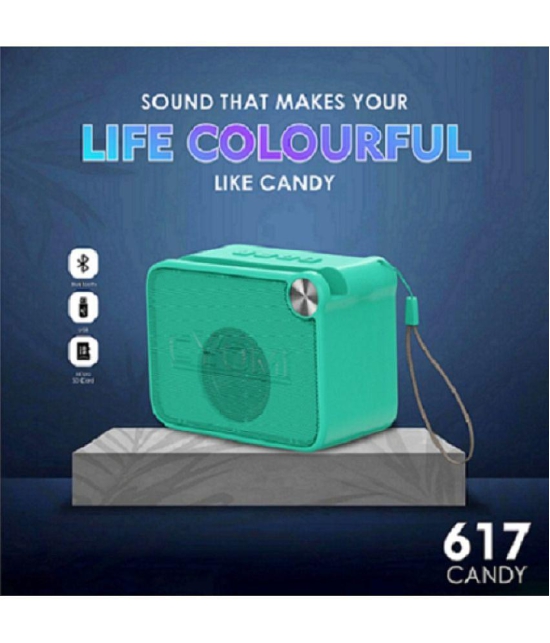 CYOMI CY_617Candy_Green 5 W Bluetooth Speaker Bluetooth V 5.1 with SD card Slot,USB Playback Time 6 hrs Green - Green