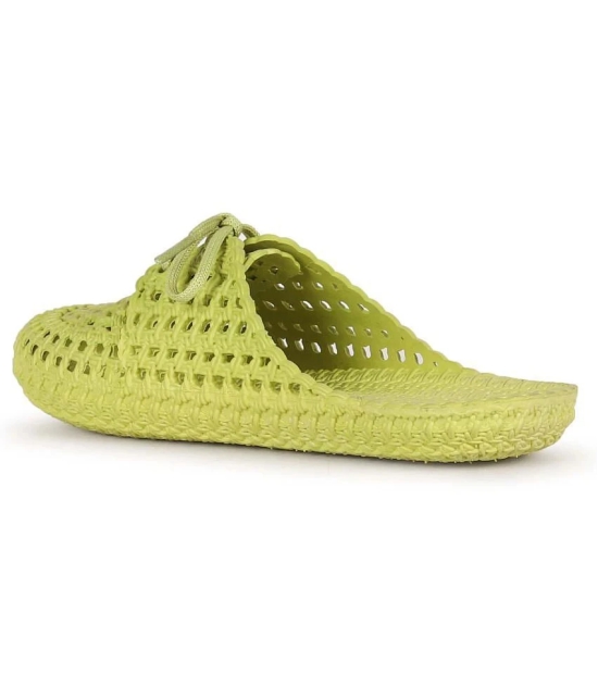 Aadi Lime Green Womens Toe Covered Flip Flop - None