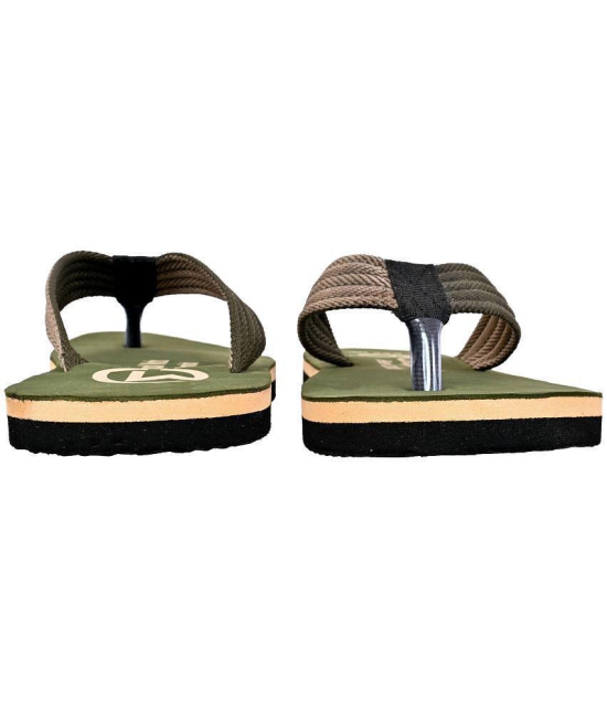 Altek - Olive Mens Thong Flip Flop - None