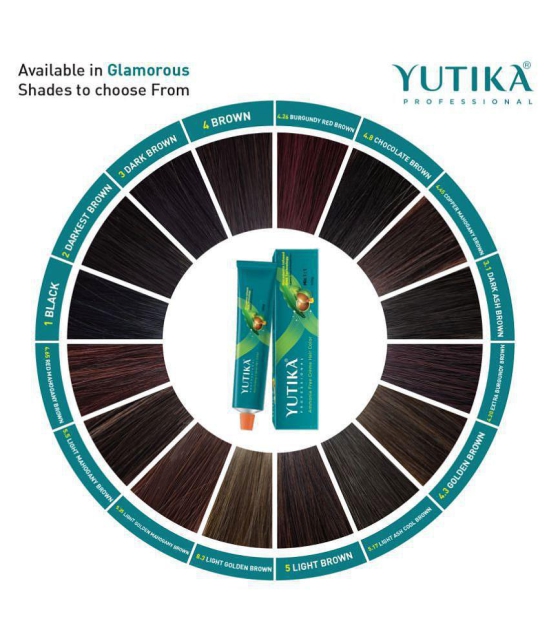 yutika Professional Creme Permanent Hair Color Dark Brown 3.0 100 g