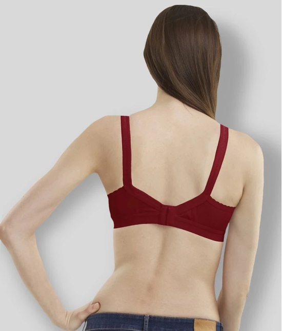 Madam - Maroon Cotton Non - Padded Womens Everyday Bra ( Pack of 1 ) - 48D