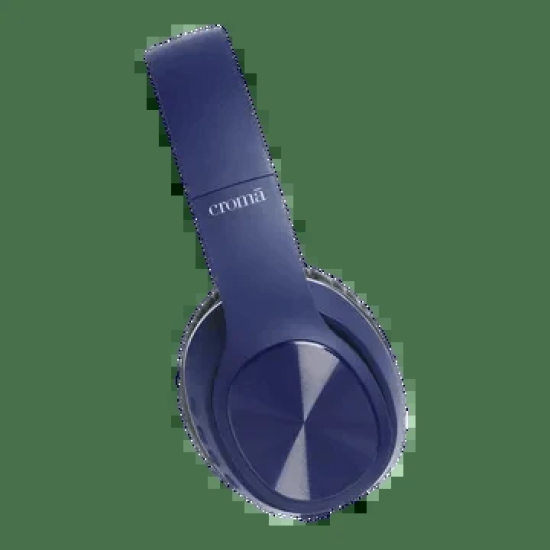 Croma Bluetooth Headphone with Mic (Up to 16 Hours Playback, On Ear, Blue)