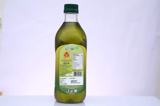 Nimbark Organic Olive Oil (Extra Virgin) - 1 LTR | Edible Premium Grade Olive Oil - Perfect for frying, Salad Dressing, Low Heat Cooking