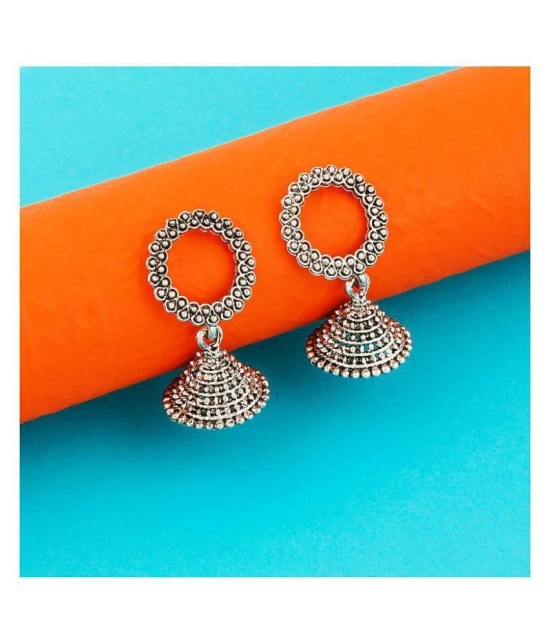 Silver Shine  Oxidised Wedding  Traditional jhumki Earring For Women Girl Set 4 - Silver