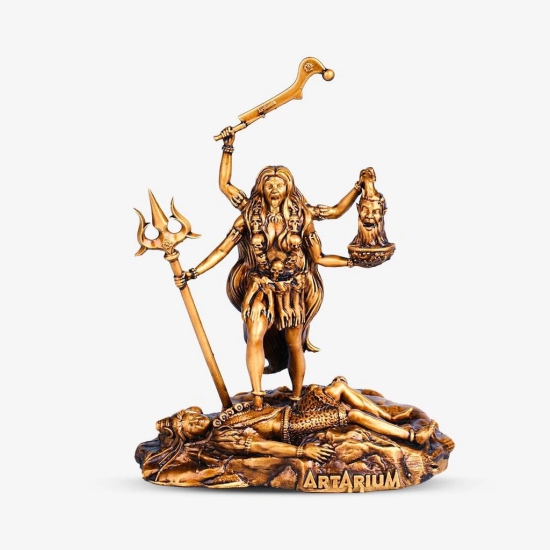 Artarium Resin Kaali MATA Kali Maa Murti Idol Statue Sculpture Maa Kalka Black Marble Statue Idols Murti for Car Dashboard Pooja Room & Gift Items Pooja Gift Showpiece Pack of 1