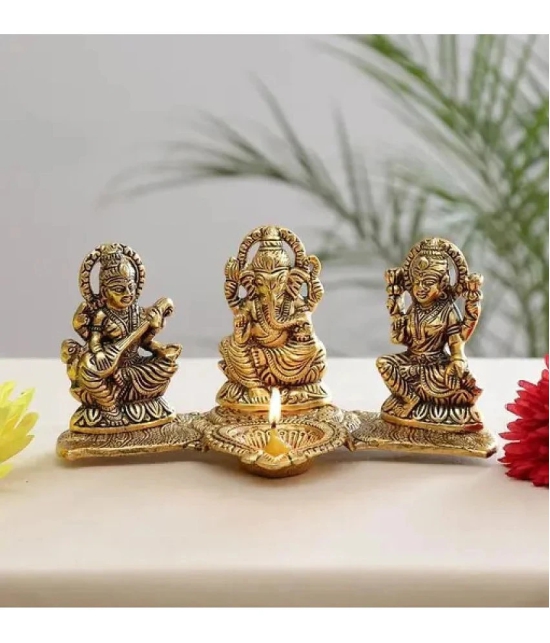 PAYSTORE Iron Lakshmi Ganesha Saraswati Idol ( 21 cm )