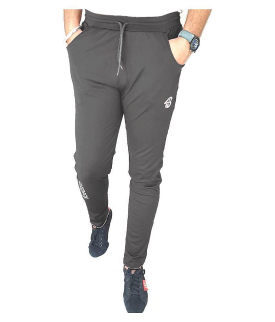 Forbro Grey Polyester Lycra Trackpants Single - M