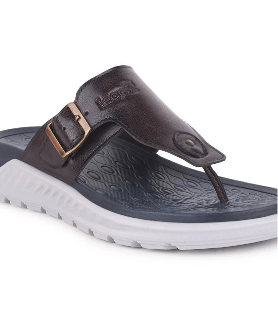 Liberty Brown Mens Thong Flip Flop - None