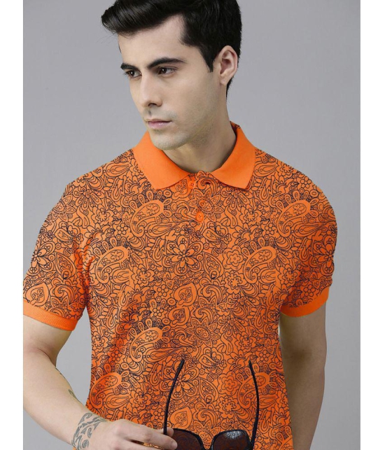 ADORATE - Orange Cotton Blend Regular Fit Men's Polo T Shirt ( Pack of 1 ) - None