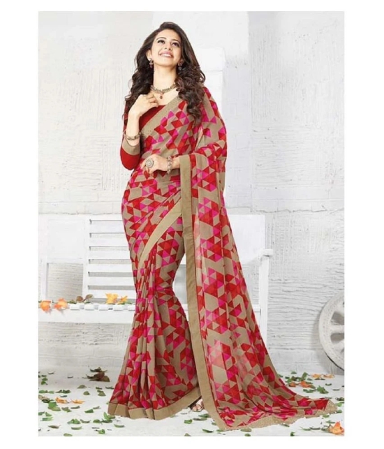 Gazal Fashions - Multicolor Chiffon Saree With Blouse Piece (Pack of 1)